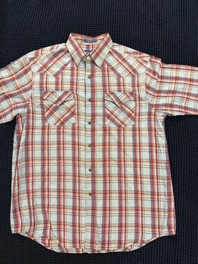 Pendleton Red and White Plaid Western Button-Down Shirt